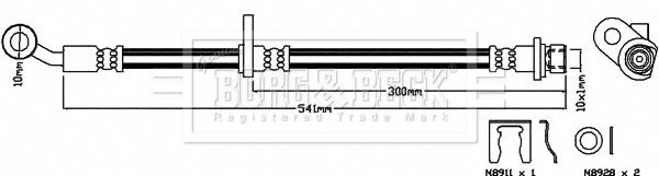 BORG & BECK Тормозной шланг BBH8157